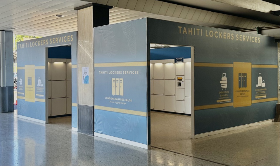 La consigne à bagages de l'aéroport de Tahiti Faa'a