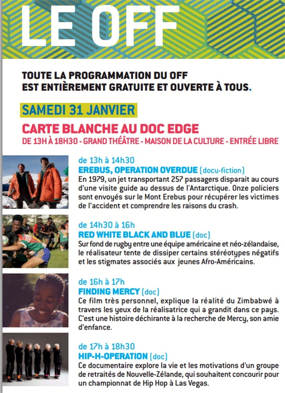 Le programme du FIFO 2015