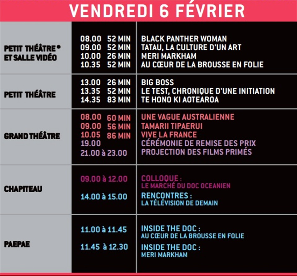 Le programme du FIFO 2015