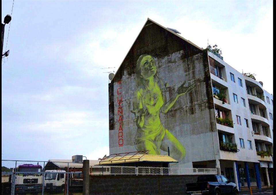 Fresque - Vahine - Rue Louis Martin à La Mission