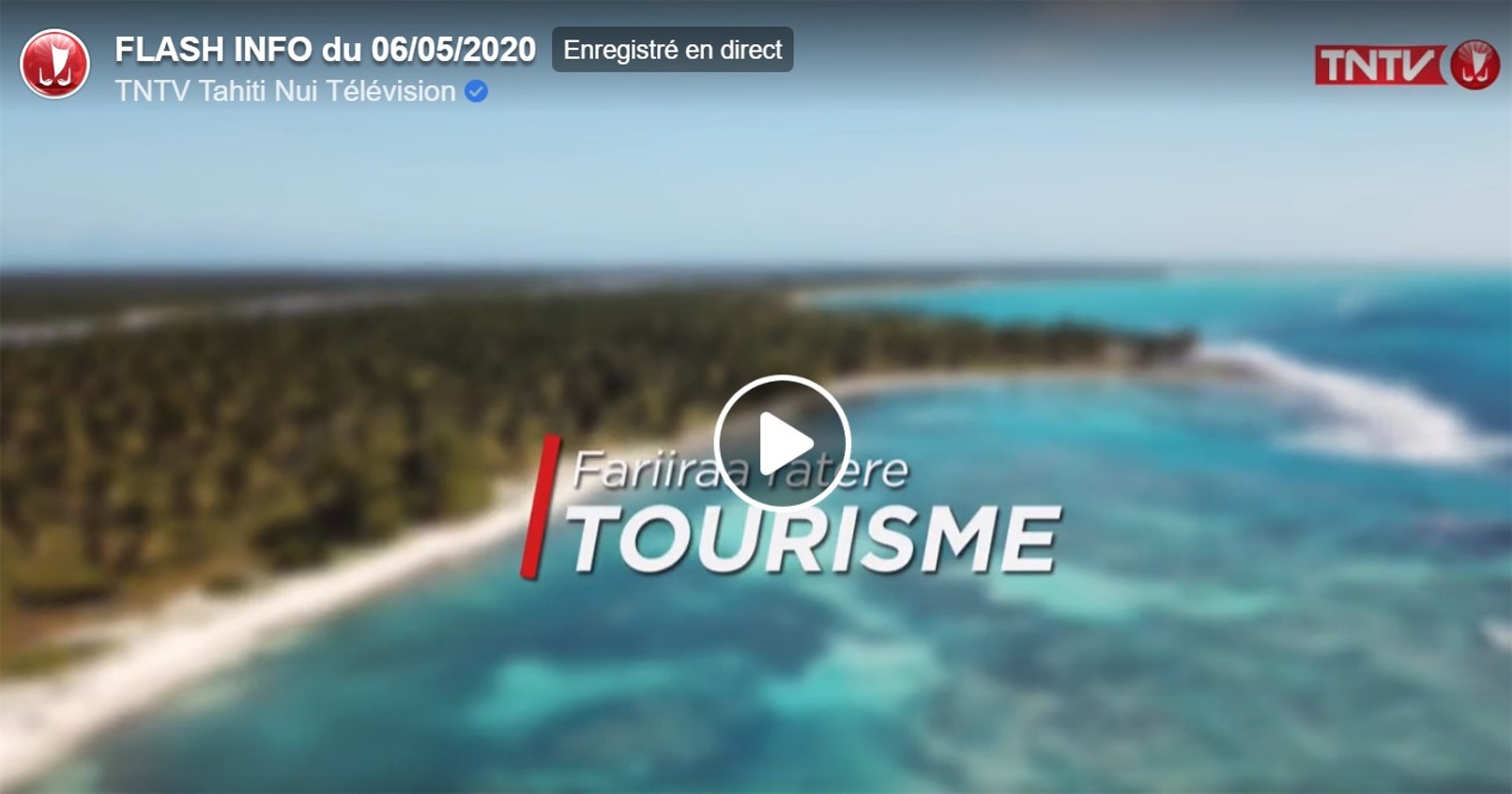 Passage sur le Flash infos de TNTV le mercredi 6 mai 2020 Passage sur le Flash infos de TNTV le mercredi 6 mai 2020