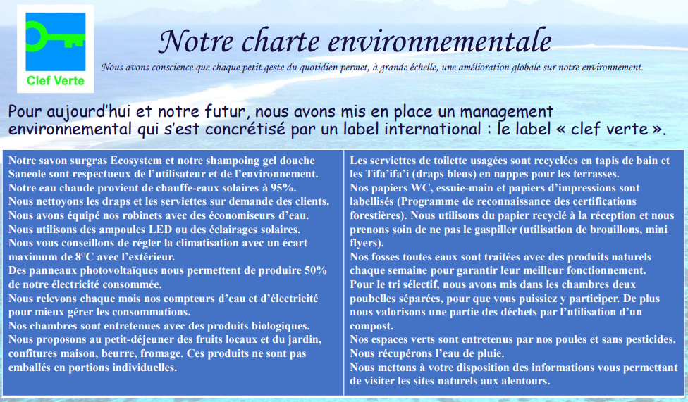 Notre démarche environnementale