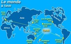 Le monde et Tahiti : décalage horaire