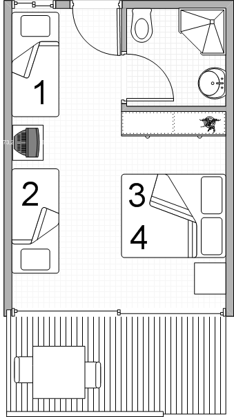 Chambre quadruple