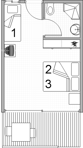 Chambre triple